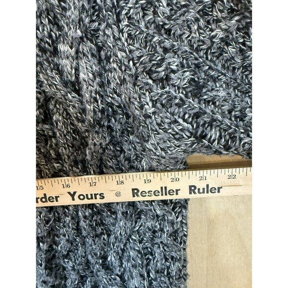 ZARA Size M Womens Shawl Collar Open Front Dolman Sleeve Cardigan Heather Black - Picture 9 of 12